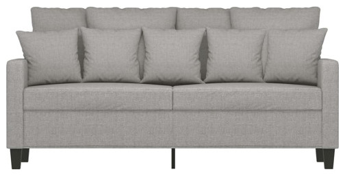 vidaXL Sofa Accent Living Room Single Sofa Chair with Armrest Light Gray Fabric   Transitional   Loveseats   by vidaXL LLC  Houzz