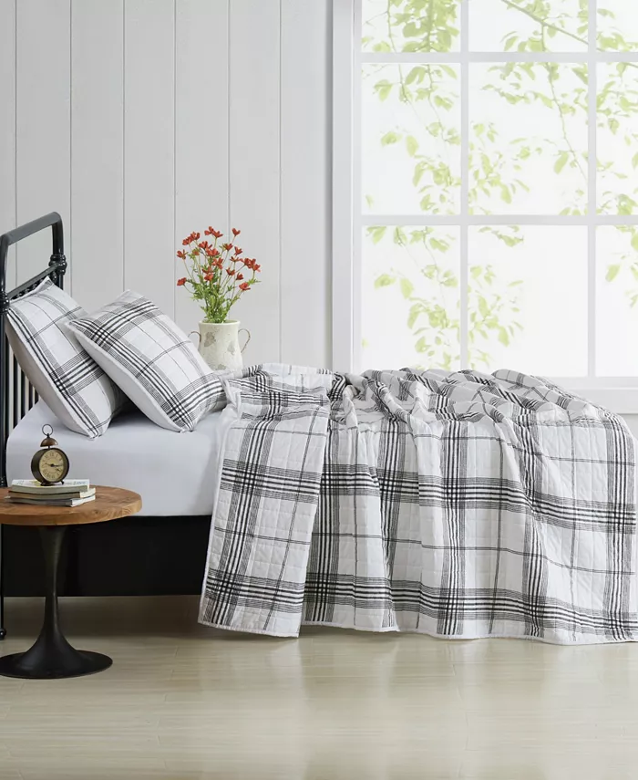 Cottage Classics Plaid Full Queen 3-Piece Quilt Set