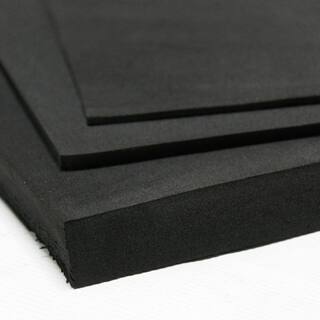 Rubber-Cal Closed Cell Sponge Rubber Blend 12 in. x 39 in. x 78 in. Black Foam Rubber Sheet 02-127-0500