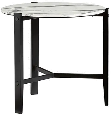 Rowen Black and White End Table