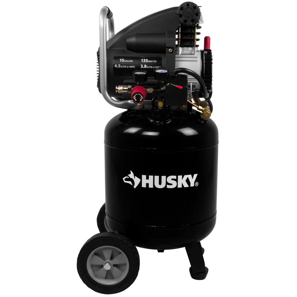 Husky 10 Gal. Portable Electric Air Compressor with Extra Value Kit L210VWDVP