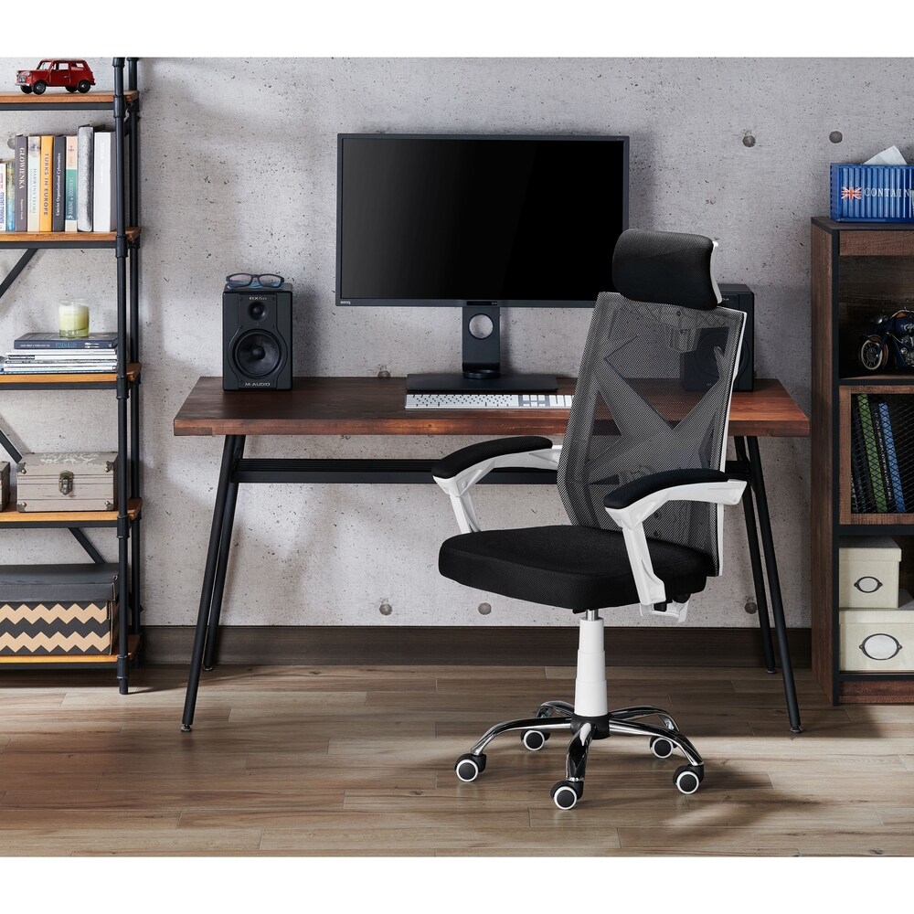 Gost Contemporary White Height Adjustable Desk Chair by Furniture of America