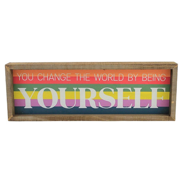 Home Decor Yourself Inset Box Sign One Inset Box Sign 4 75 Inches Encouragement 108284 Wood Multicolored