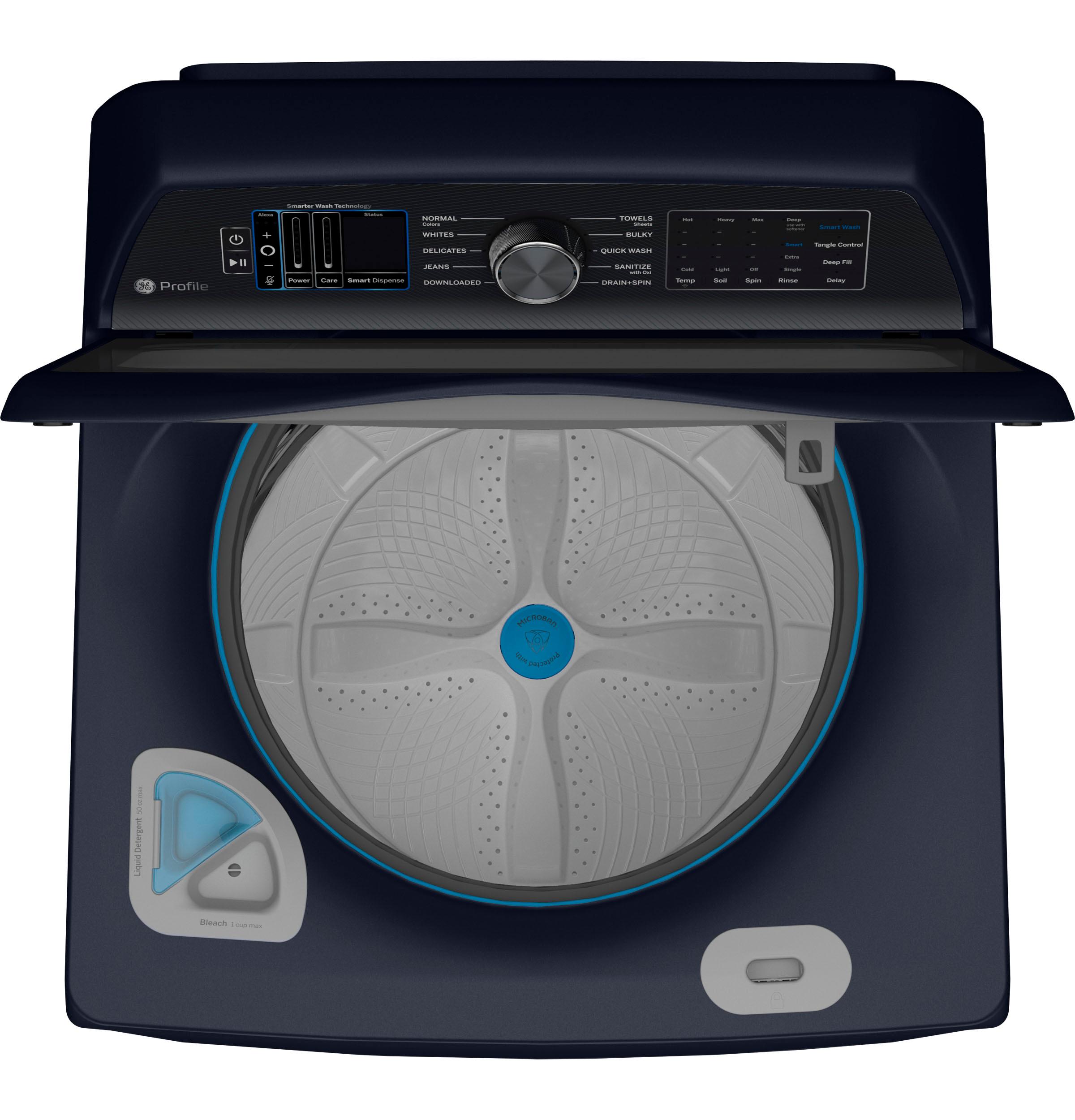 Ge Appliances PTW900BPTRS Ge Profile™ 5.4 Cu. Ft. Capacity Washer With Smarter Wash Technology And Flexdispense™