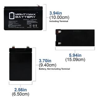 MIGHTY MAX BATTERY 12V 9Ah SLA Replacement Battery for Leoch DJW12-9.0 T2 DJW 12-9.0 T2 ML9-12241436