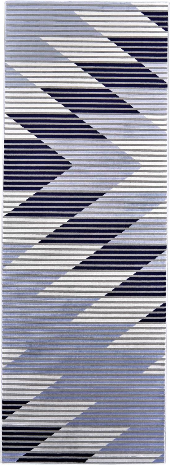 Crowford Blue and White Rug by BD Fine