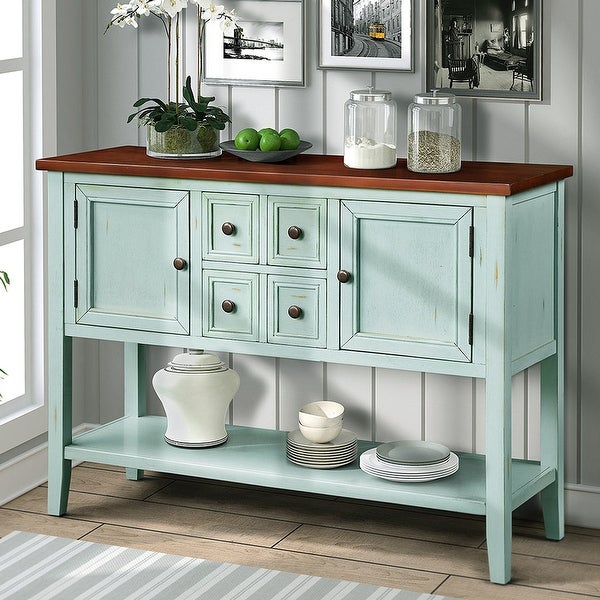 Cambridge Series Buffet Sideboard Console Table with Bottom Shelf