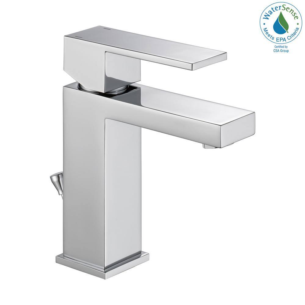 Delta Modern Single Hole Single-Handle Project-Pack Bathroom Faucet with Metal Pop-Up in Chrome 567LF-MPU-PP