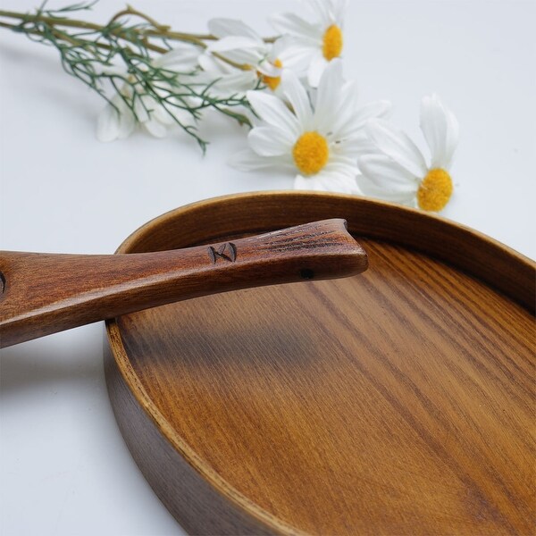 Wooden Rice Spoon Nonstick Heat-resistant Spatula Tableware Paddle - Wood Color - 7.5