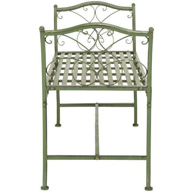 Arona Bench Antique Green Safavieh