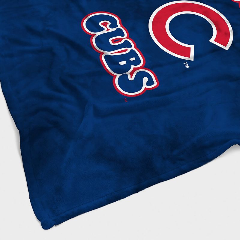 Chicago Cubs 60'' x 70'' Bubble Tie-Dye Flannel Sherpa Blanket