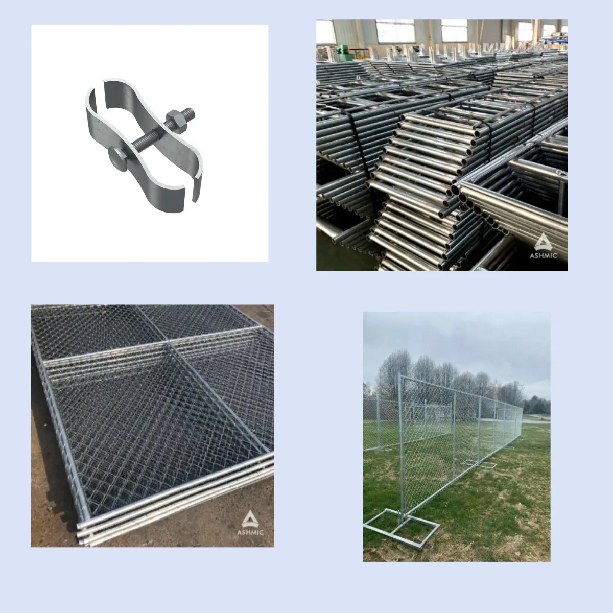 Factory supply hot dipped galvanized garden temp fence panels temporary tubular no dig fence 6x12 for usa