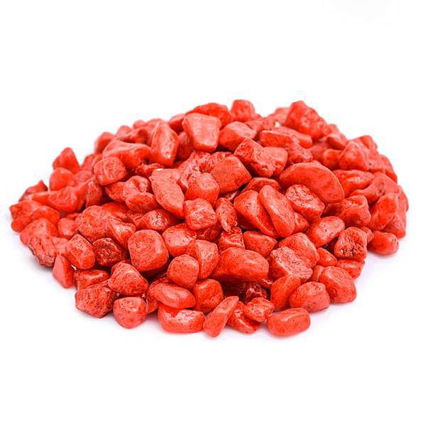 Aquarium Pebbles (Red, Small) - 1 kg