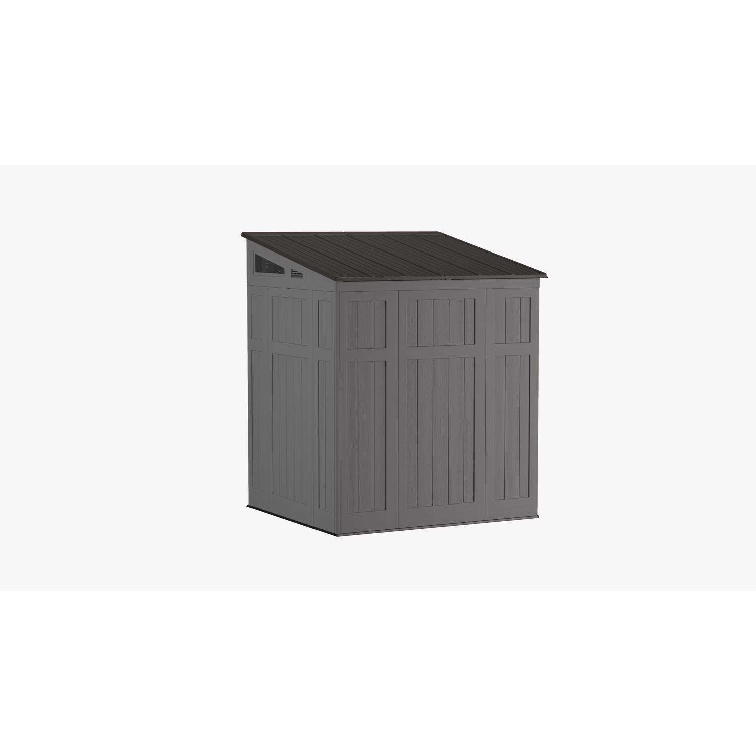 Suncast Modernist 6 ft. x 5 ft. Resin Vertical Pent Storage Shed with Floor Kit