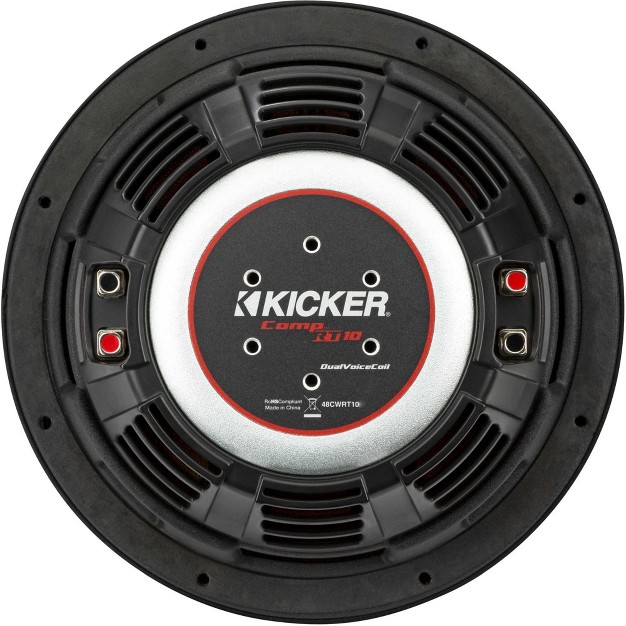 Kicker 10 Inch Comp Rt Thin Woofer Includes Two 48cwrt102 2 Virtual 2 Ohm Package