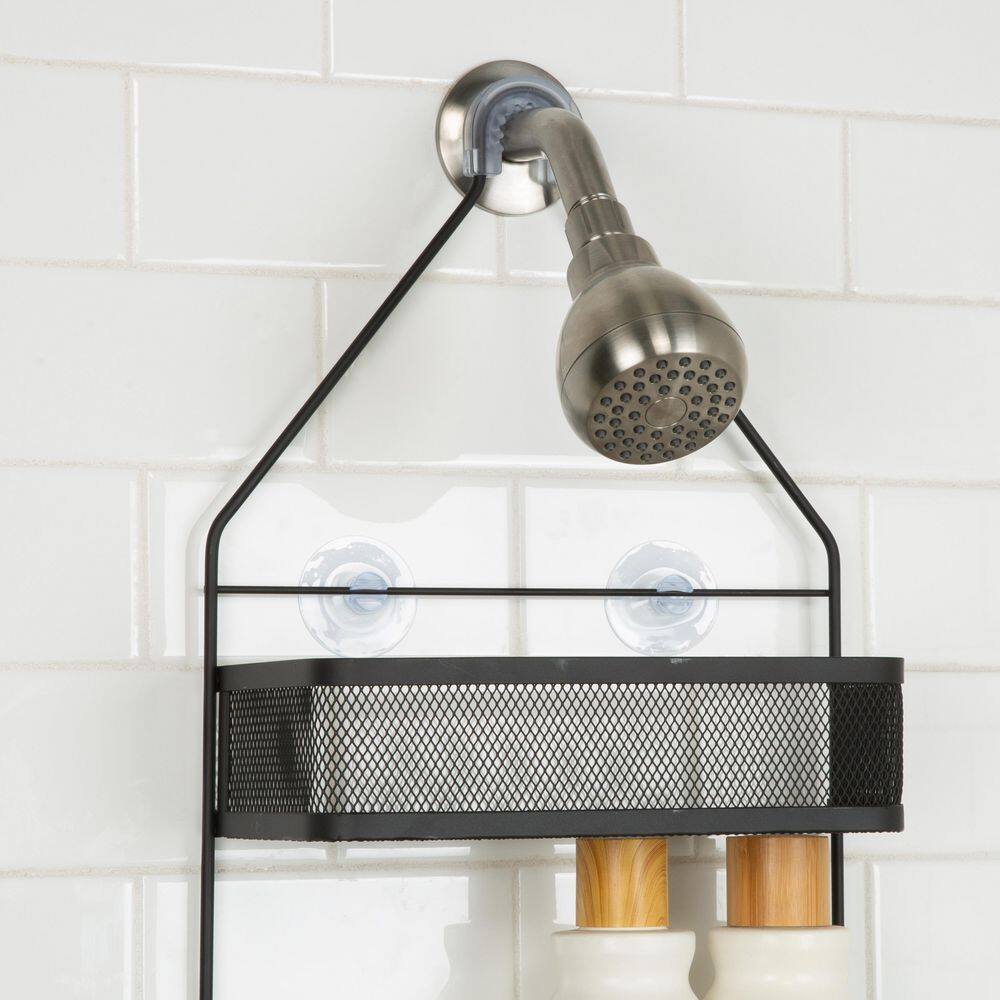 Bath Bliss Mesh Collection Deluxe Shower Caddy in Matte Black 10131-MATTEBLACK