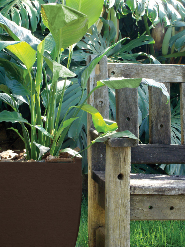 Square Modern Pot Charcoal   Transitional   Outdoor Pots And Planters   by Japi Pottery  Houzz