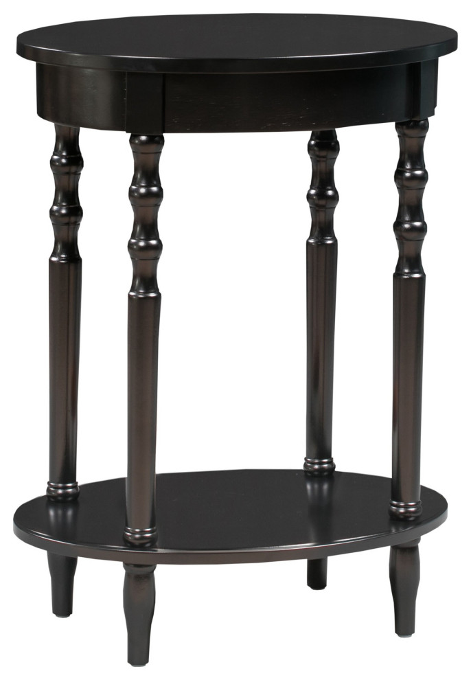 Classic Accents Brandi Oval End Table With Shelf   Traditional   Side Tables And End Tables   by VirVentures  Houzz