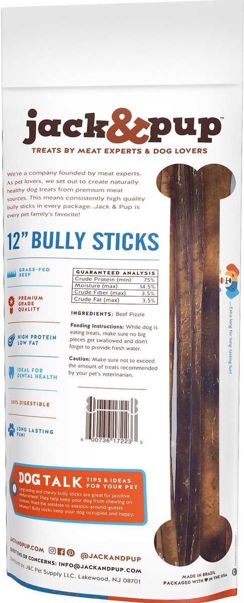 Jack and Pup Thick Bully Stick 12\