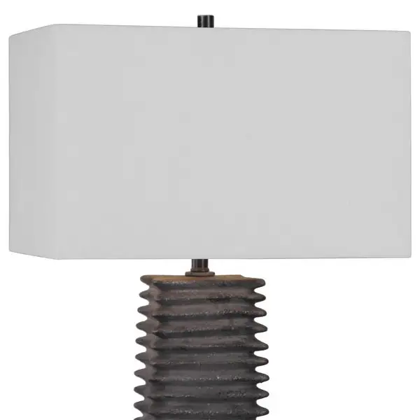 Uttermost Sanderson Metallic Charcoal Table Lamp