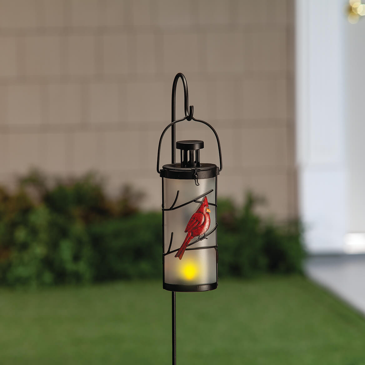 Solar Cardinal Lantern with Hook