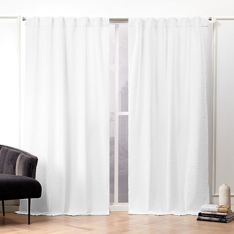 Nicole Miller NY 2-pack Textured Matelasse Hidden Tab Top Window Curtains