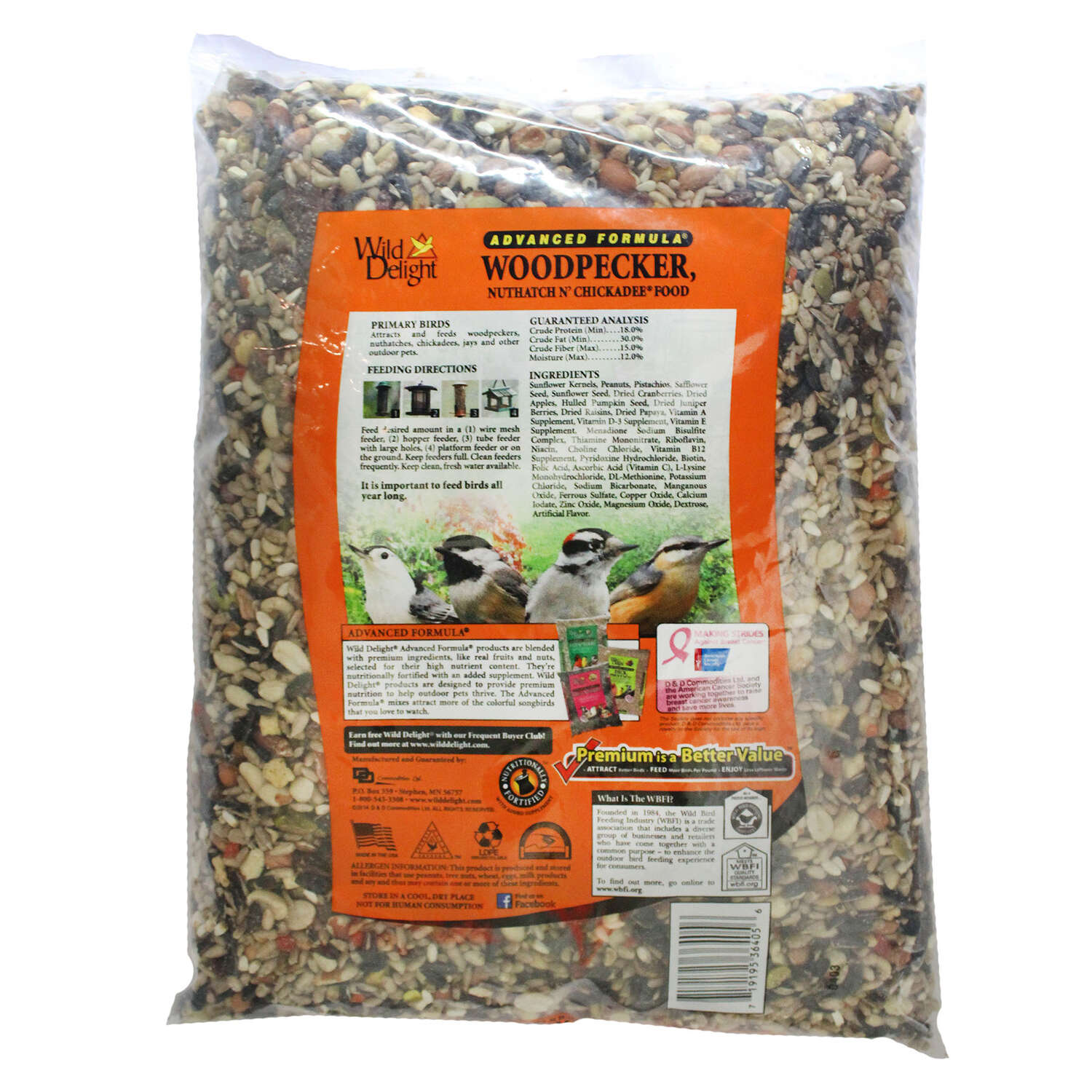 Wild Delight Woodpecker Sunflower Seeds Wild Bird Food 5 lb