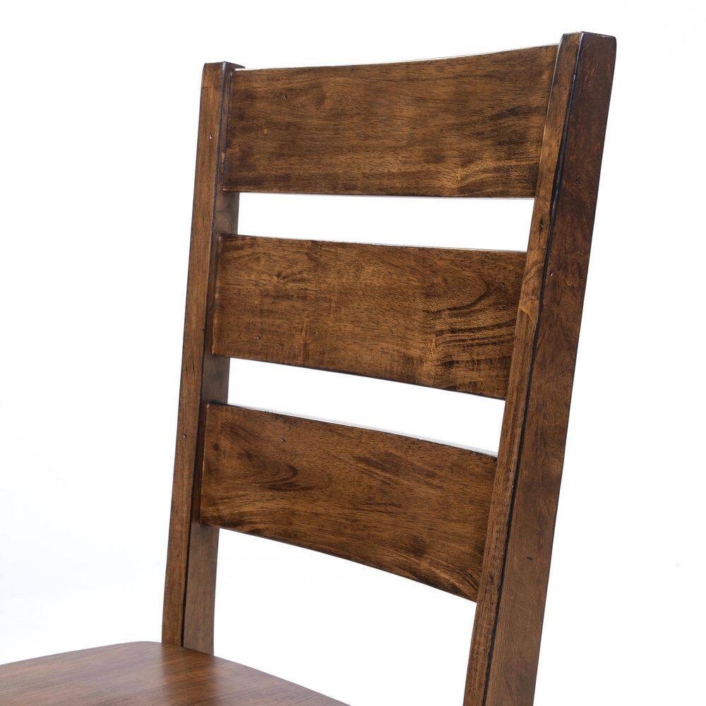 Furniture of America Jackson Walnut Wood Ladder Side Chairs (Set of 2) IDF-3604SC