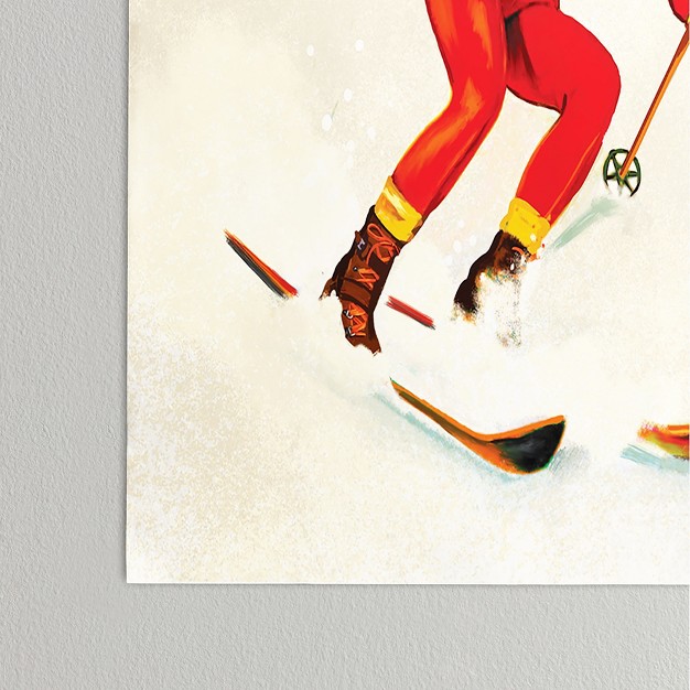 The Whiskey Ginger Retro Skiing Couple Poster Society6