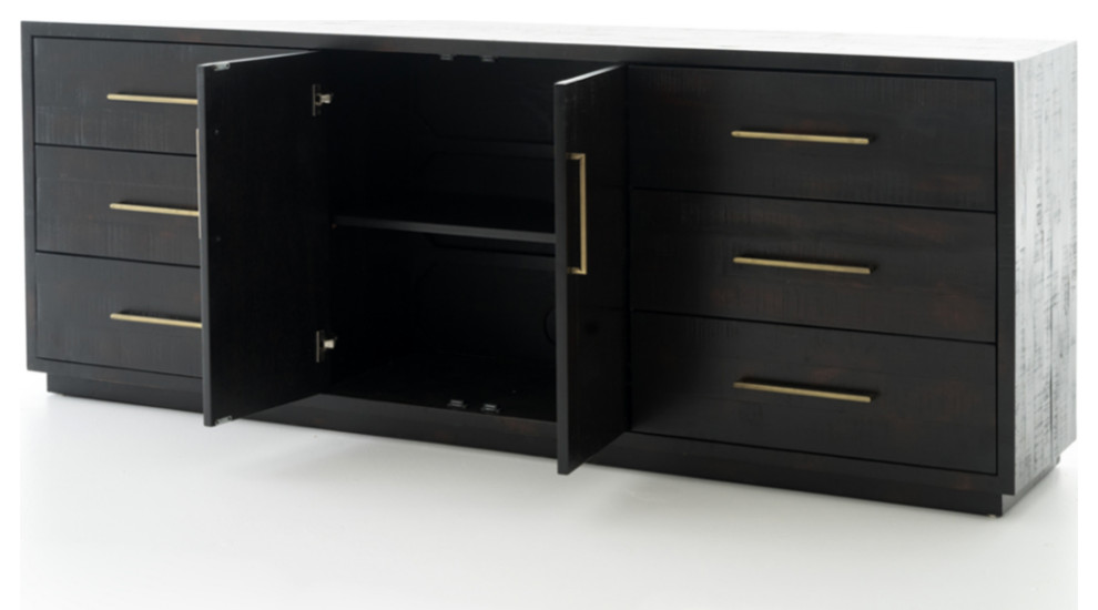 Shiro Large Media Console   Transitional   Entertainment Centers And Tv Stands   by Marco Polo Imports  Houzz