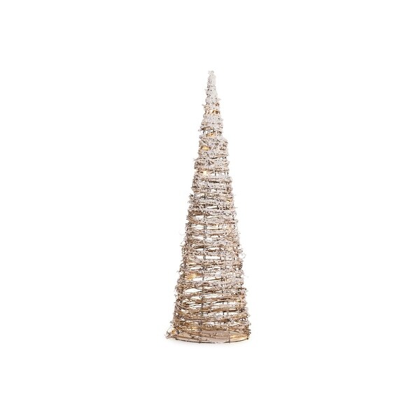 Set of 3 LED Twig Cone Tree Christmas Tabletop Decorations 31.25