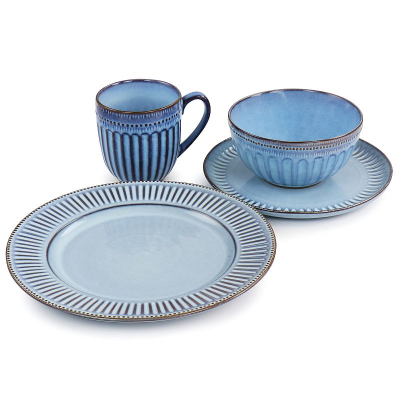 Gibson Elite Mendocino 16 Piece Stoneware Dinnerware Set