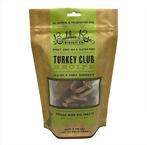 Bubba Rose Biscuit Co. Turkey Club Dog Treats， 6.5-oz bag