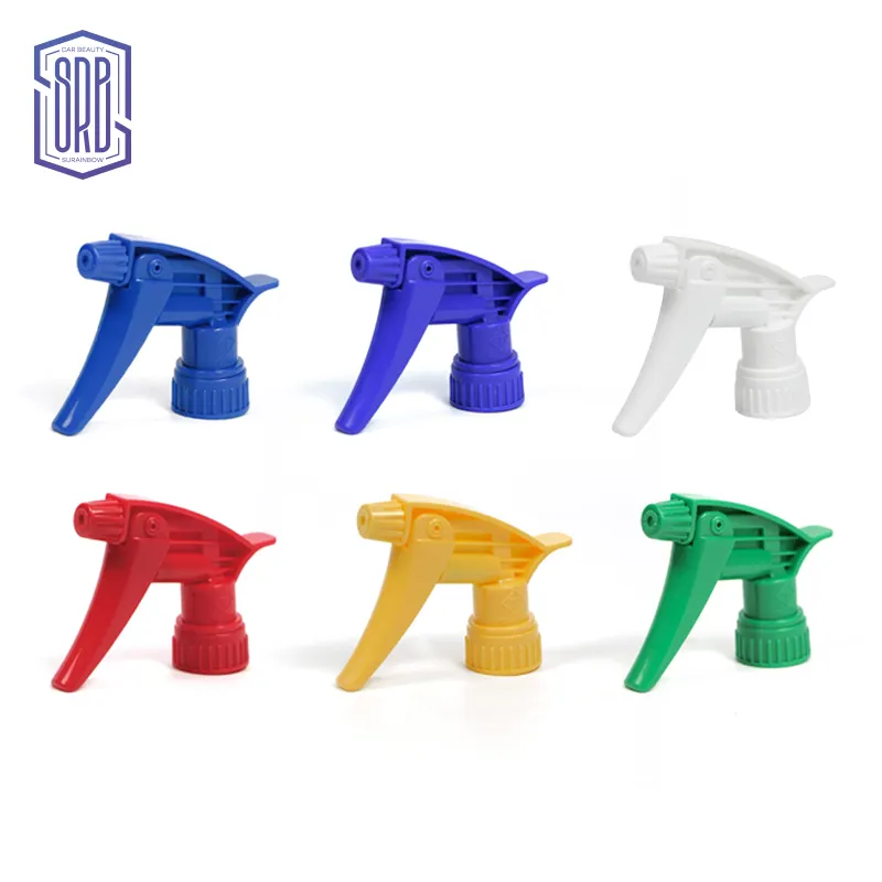 Durable Colorful Plastic Finger Trigger Sprayer Spray Trigger Nozzle Head for Car Wash and Gardening