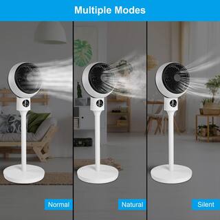 Edendirect 7 in. Circulating Stand Fan with Remote Standing Fans Ocillation 70 Pedestal Fan 3-Speeds15-Hours Timing LED Display DHS-RA-05