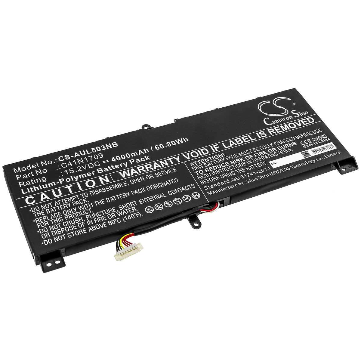 Asus GL503VS ROG Strix GL503VS0041A7700HQ ROG Str Replacement Battery BatteryClerkcom Laptop and Notebook