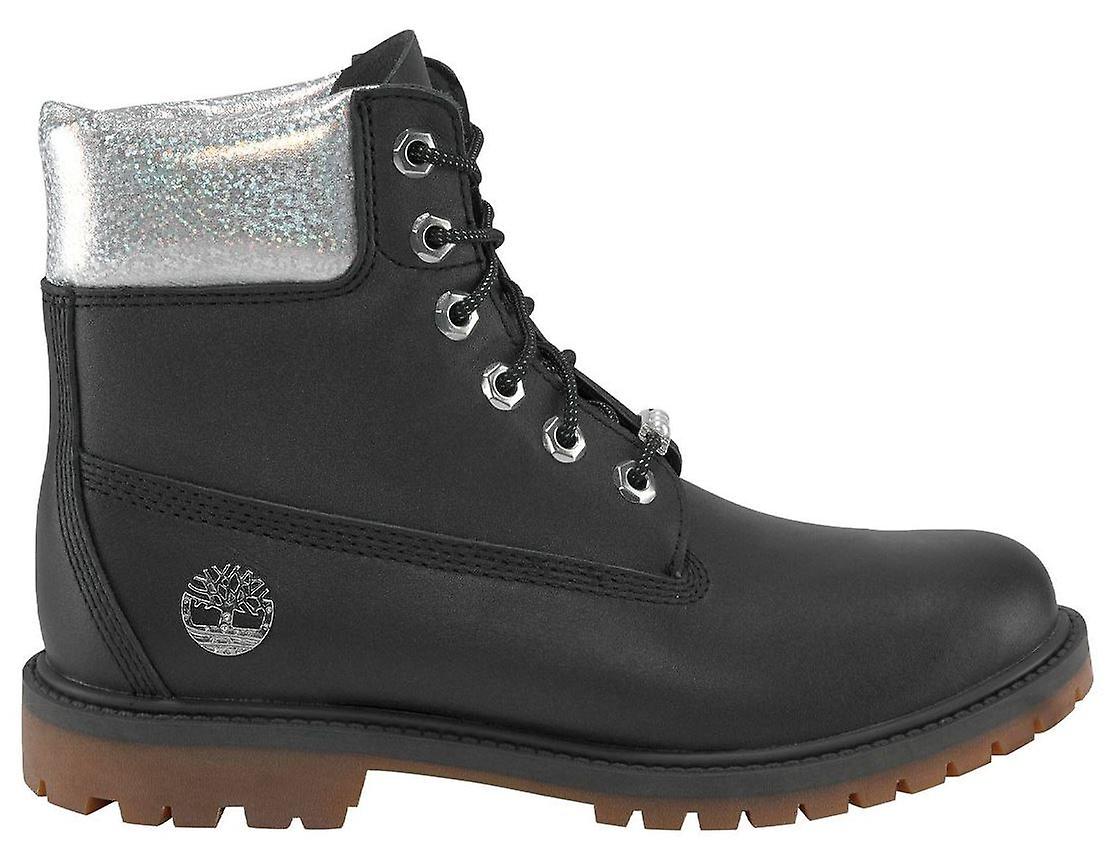 Timberland 6 Inch Heritage Cupsole Jet Black Nubuck Womens Boots