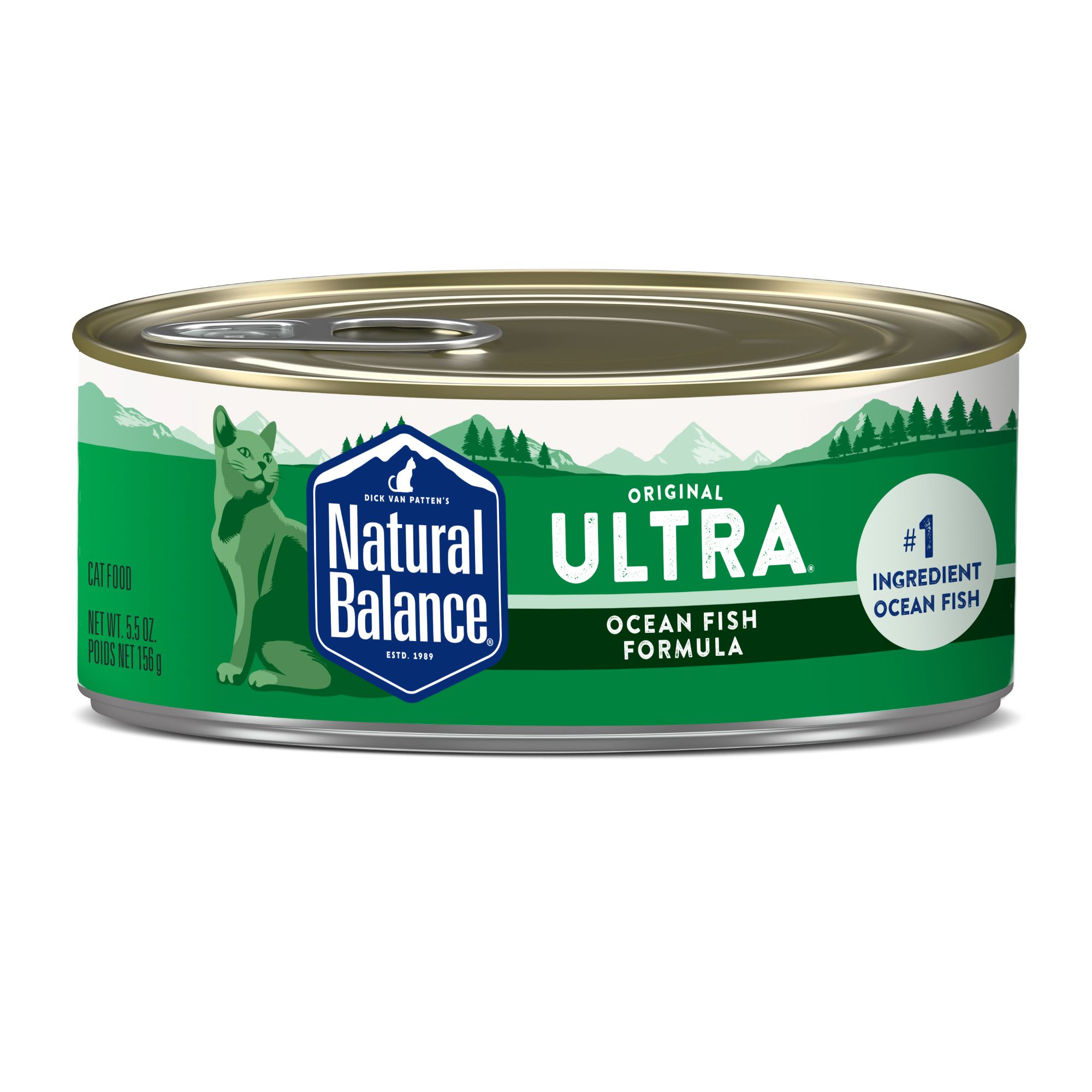 Natural Balance Ocean Fish Formula Wet Cat Food， 5.5 oz.， Case of 24