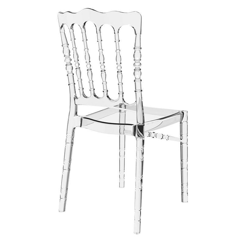 32 Clear Transparent Stackable Outdoor Patio Dining Chair