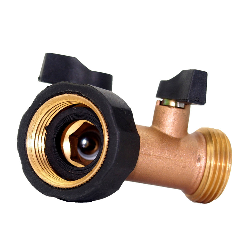 Bowake Garden Hose Splitter Heavy-Duty 2 Way Solid Brass Y Valve Female Connector