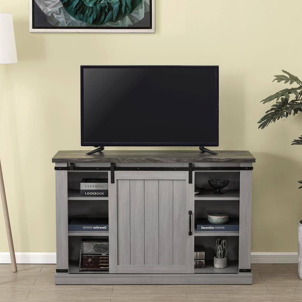 FESTIVO 47.2 in. Gray TV Stand (Fits TVs Up To 55 in.) FTS20831