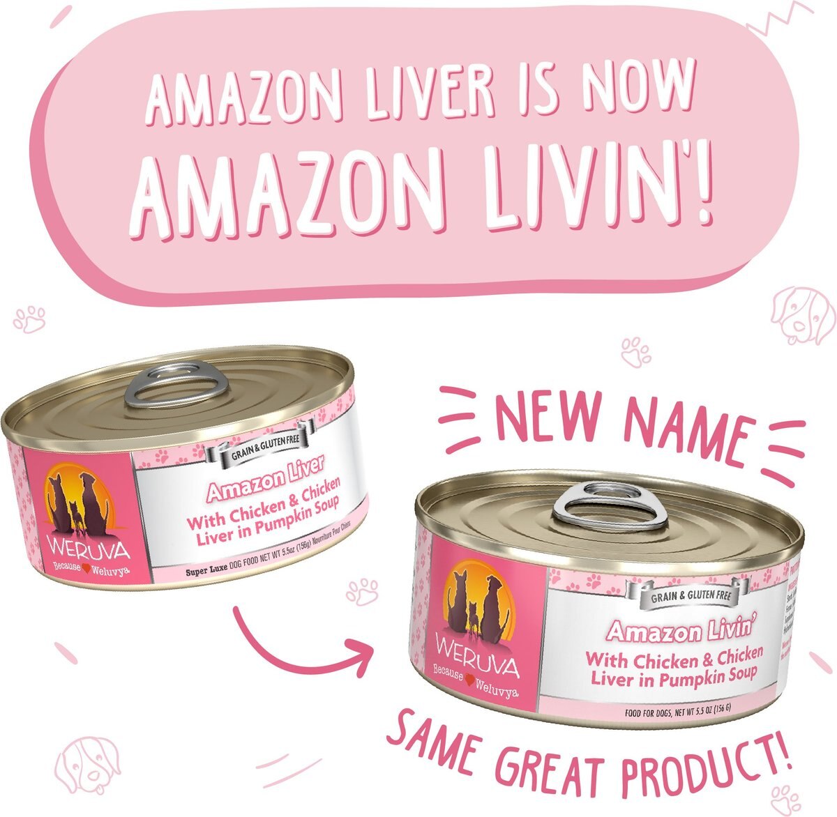 Weruva Amazon Livin' with Chicken and Chicken Liver in Pumpkin Soup Grain-Free Canned Dog Food