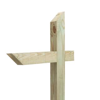 Outdoor Essentials Angled 72 in. x 4 in. x 4 in. Pressure Treated Mailbox Post 484870