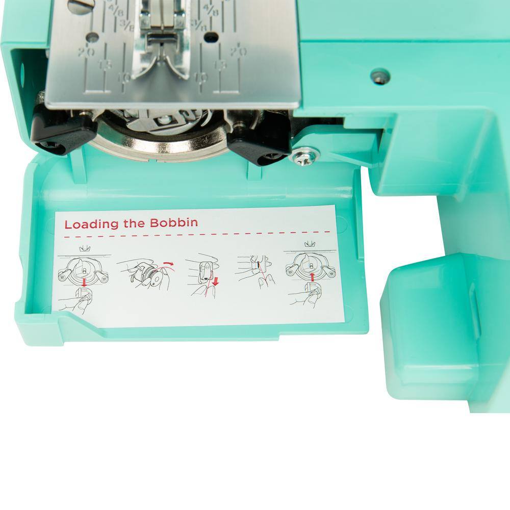 Janome Arctic Teal Crystal Easy-to-Use Sewing Machine 001crystal