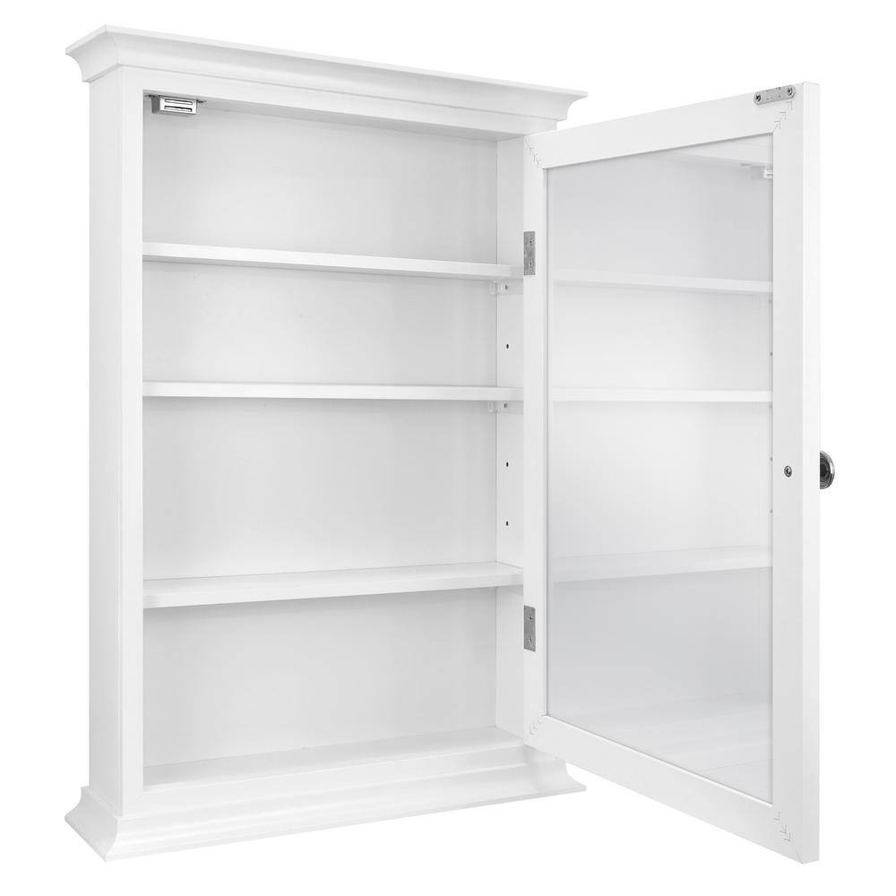 Home Decorators Collection 19.8 in. x 28.2 in. Fog Free Surface Mount Medicine Cabinet in White with Mirror 83021