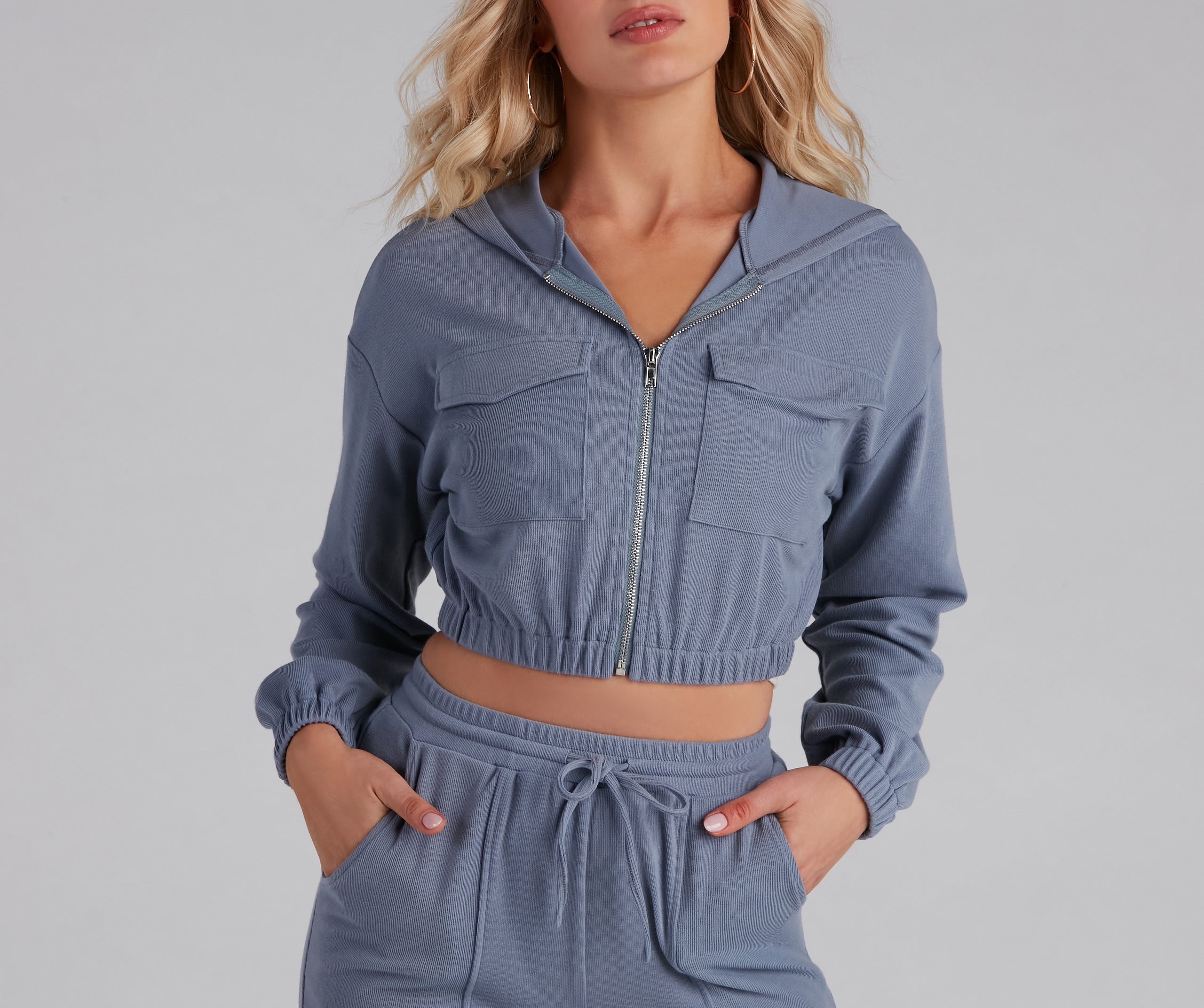 Trendy Casual Vibes Zip-Up Hoodie