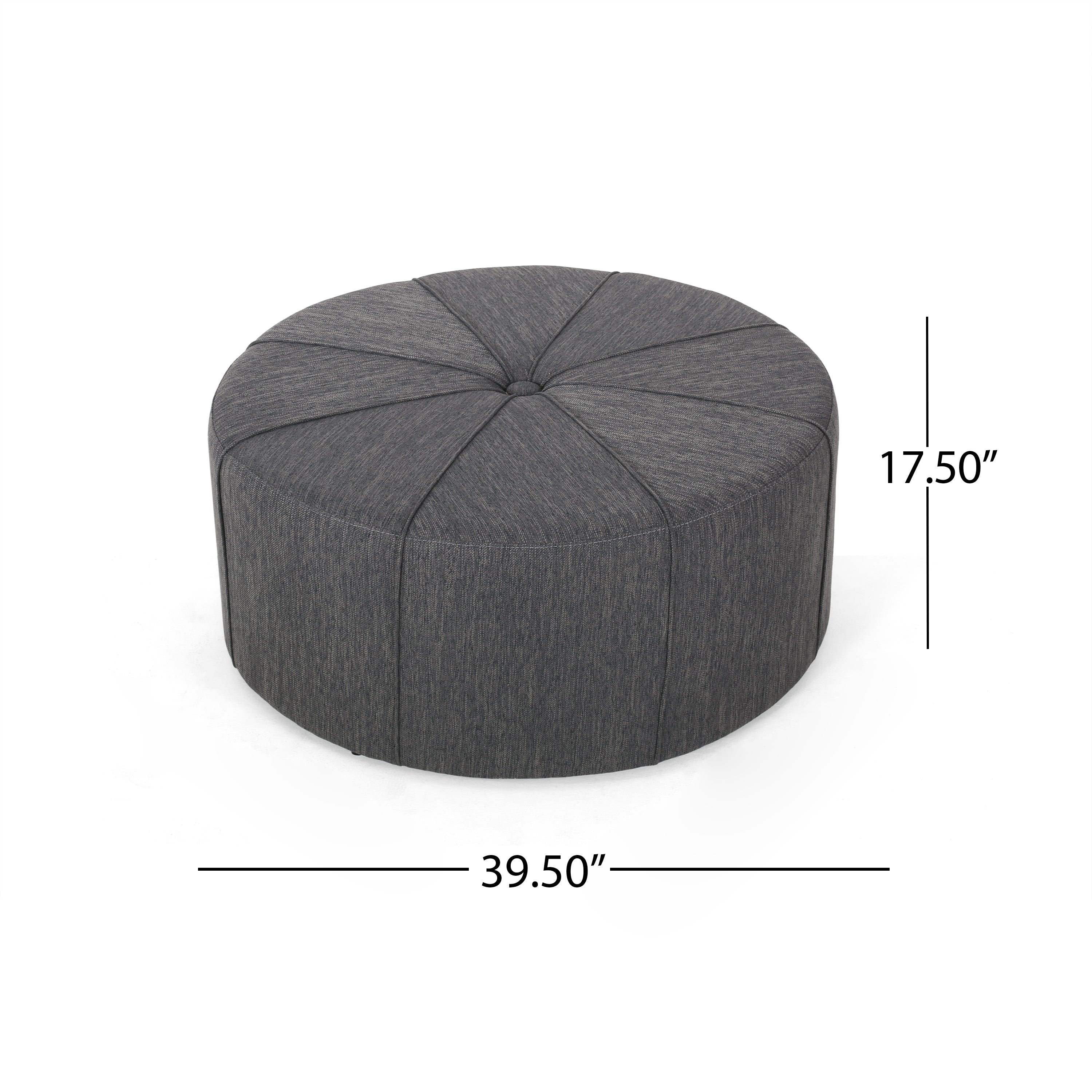 Gowen Fabric Upholstered Round Ottoman