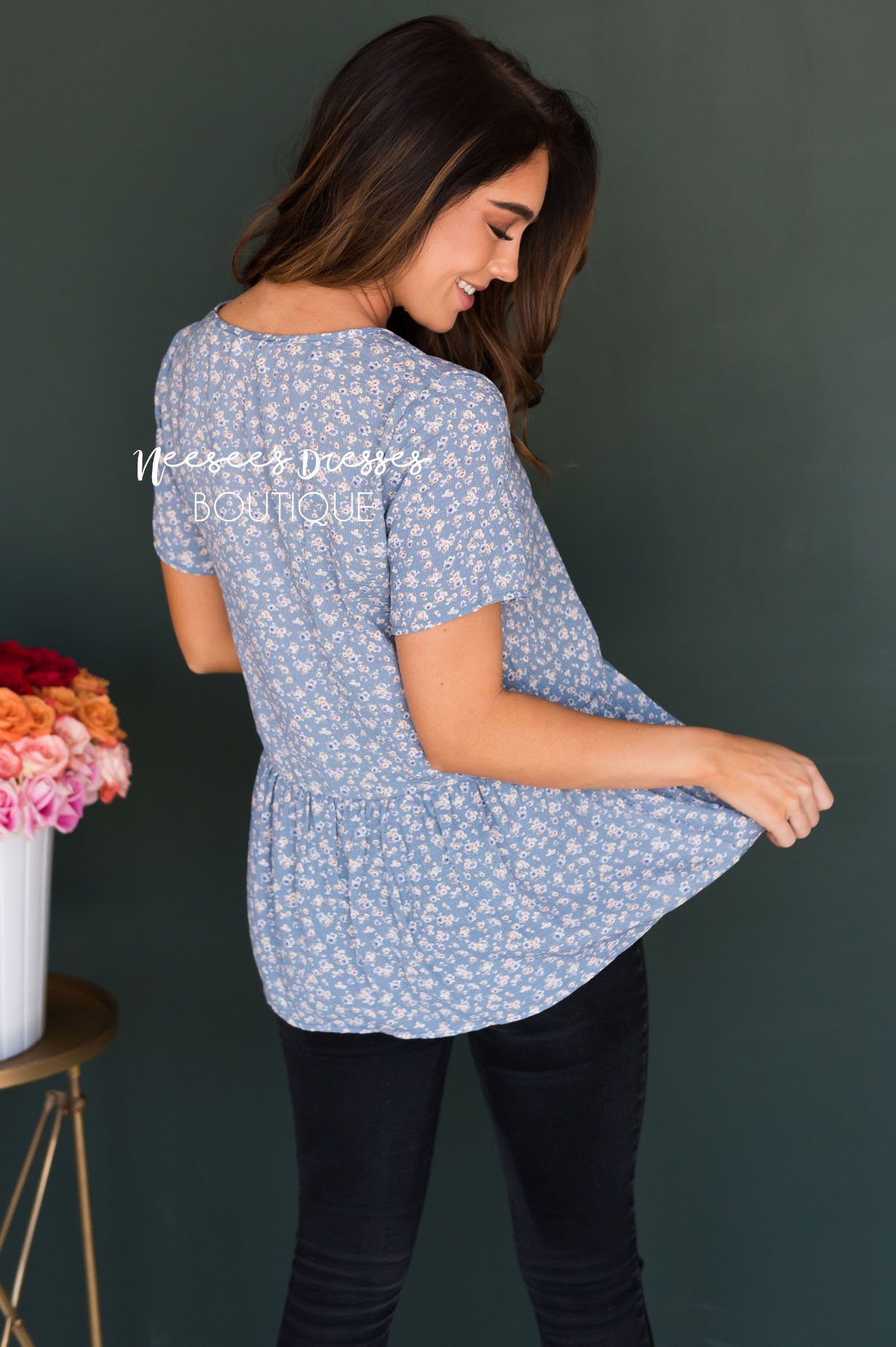 Follow Me Floral Peplum Blouse