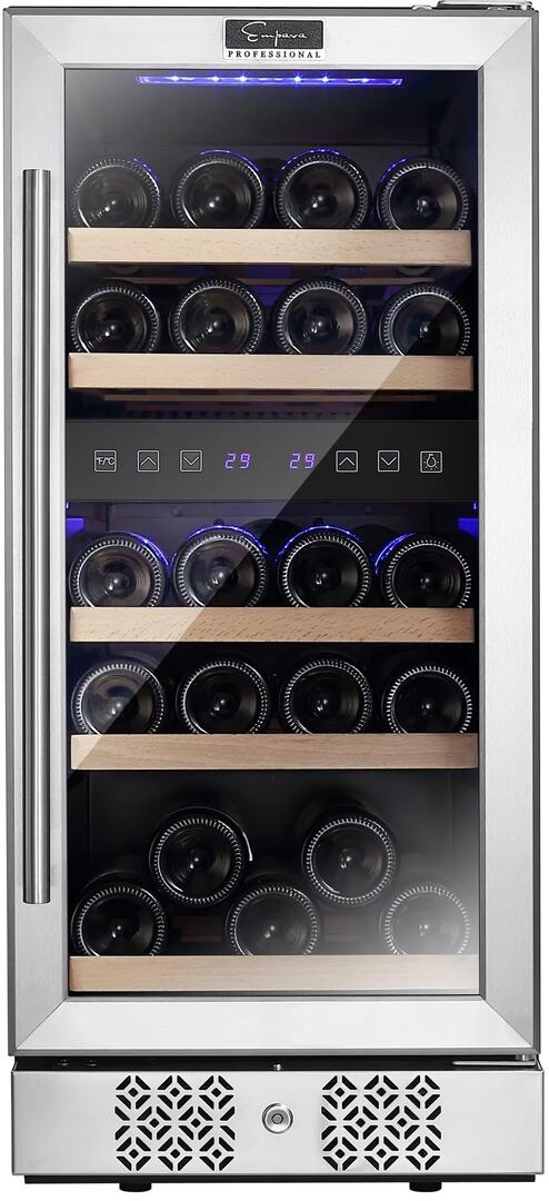 Empava EMPVWC02D 15 Inch Stainless Steel Wine Cooler