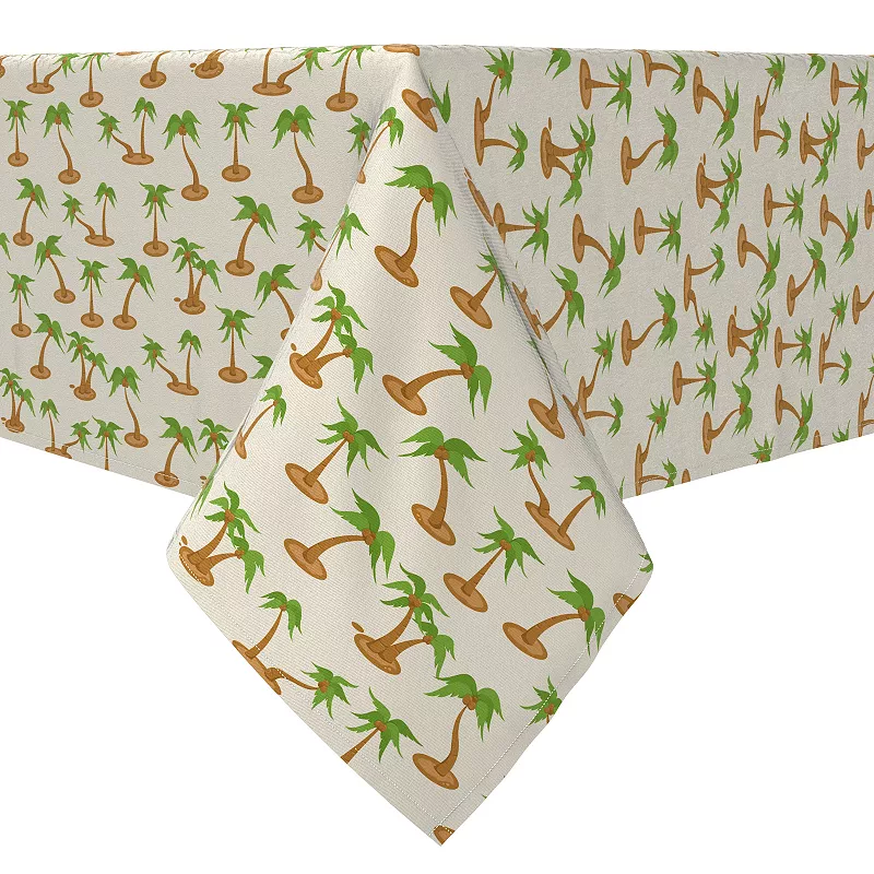 Square Tablecloth， 100% Cotton， 60x60， Coconut Palms